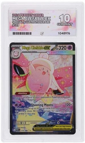 Mega Clefable EX 119/088  SIR  Perfect Order  ACE 10 Gem Mint  PERFECT SUBGRADES