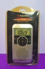 Radio Shack Digital Pocket Radio Portable AM/FM Silver 1201475