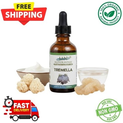 Organic Tremella Mushroom Liquid Extract 1000mg Dual Vegan Tincture 2oz 60ml