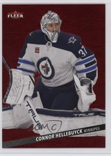 2025-26 Upper Deck Fleer Ultra Medallions Ruby Red 50/50 Connor Hellebuyck 0o45