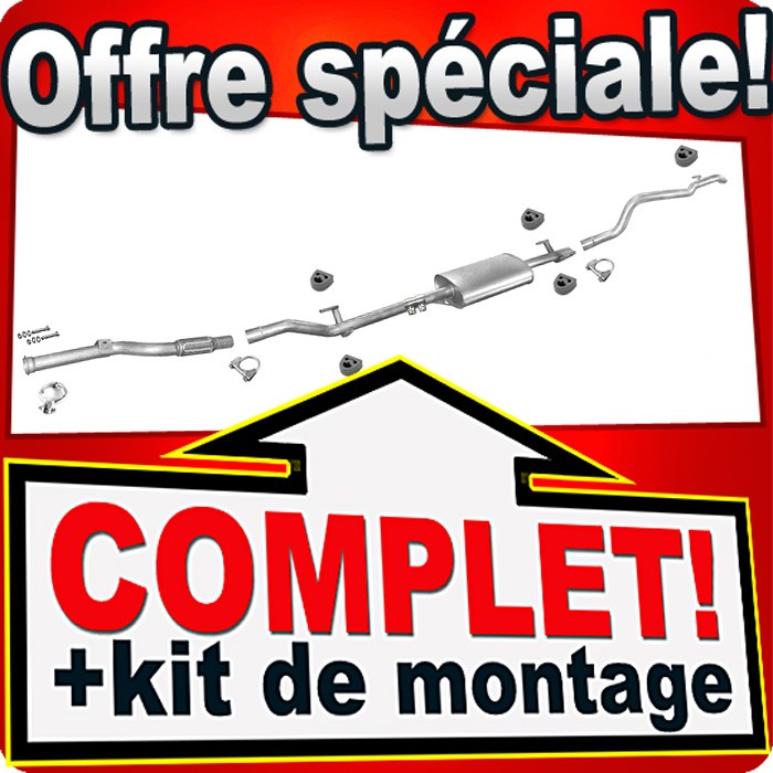 Échappement MERCEDES SPRINTER 216 316 416 CDI en acier aluminé haute durabilité avec tuyau