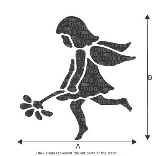 Fairy Stencil - Children's Wall Decor - Painting Walls -Crafts - Reusable - DIY - Picture 4 of 6