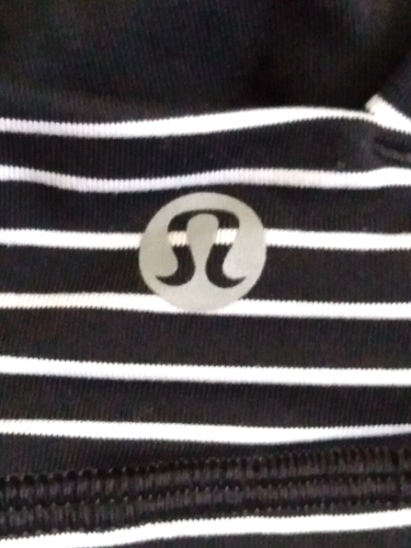 Lululemon Energy Sports Bra Size 6 Mod Stripe Black White Strappy - Picture 5 of 7