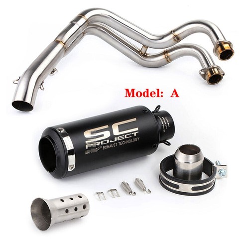 Slip for Yamaha YZF-R7 MT-07 FZ07 Exhaust System Muffler Tips Front Header Pipe - Picture 3 of 4