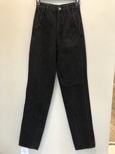 Vintage Wrangler Womens Bareback High Waist Black Jeans Sz 5 x 36 Made in USA