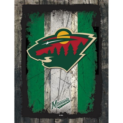 NHL - Logotipo salvaje de lona de equipo de hockey de lona de Minnesota - Imagen 2 de 3