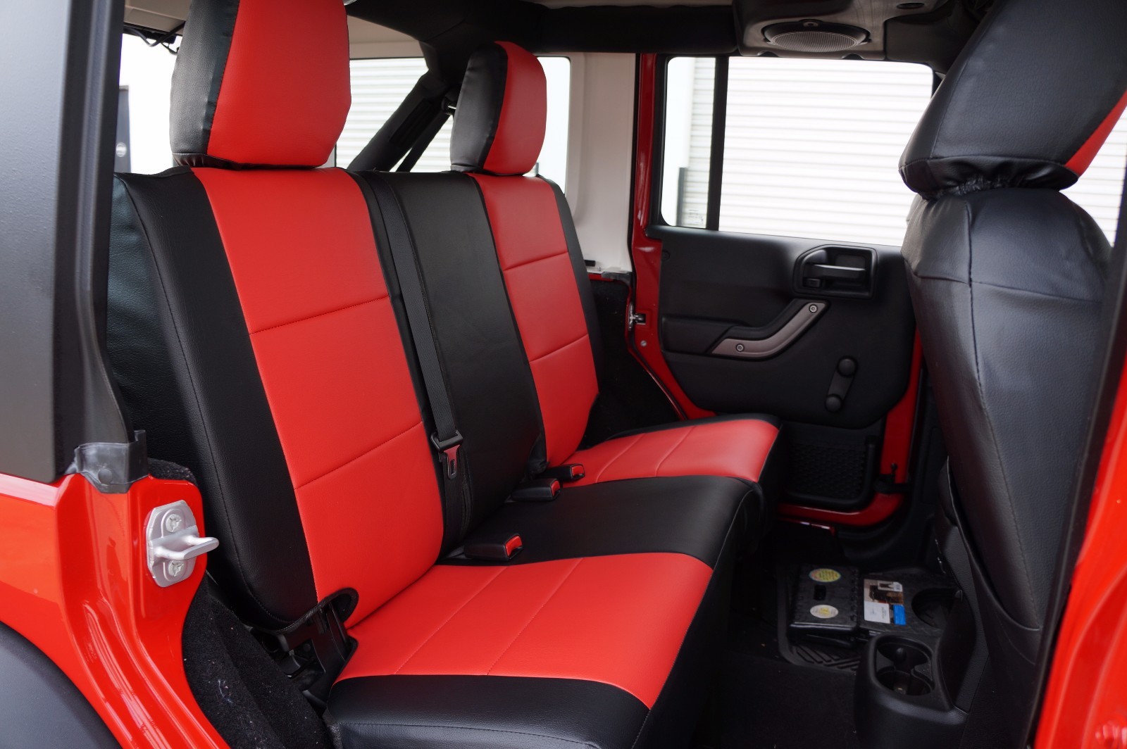 FOR JEEP WRANGLER JK 20132018 IGGEE S.LEATHER CUSTOM REAR SEAT COVERS