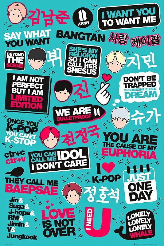 KPop Quotes - Maxi Poster 61 x 91.5 cm new and sealed
