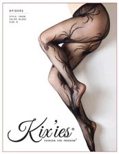 ❣️KIX'IES❣️Full Waisted Fishnet SPIDER Tights Pantyhose Stockings