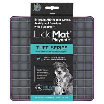 LickiMat Playdate Tuff purple, Hunde Anti-Schling-Matte, NEU