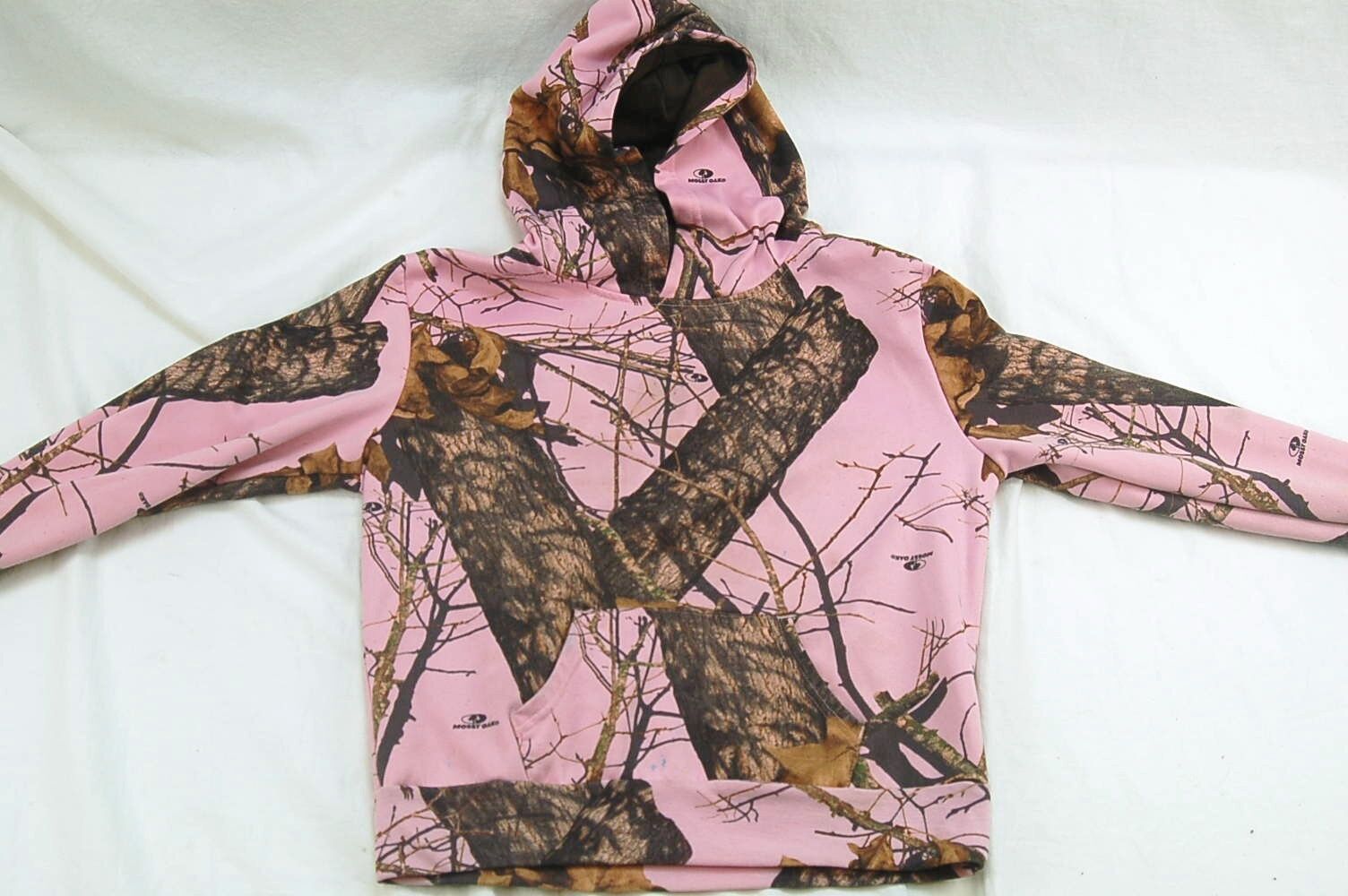 Mossy Oak Break-Up Infinity Girl's XL 14-16 Pink Camo Hoodie - Ink Marks #H392