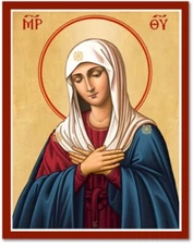 Virgin of Tenderness MARY Icon PRINT 8x10 USA ULTRA SATIN CATHOLIC PRINT