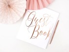 Gästebuch Hochzeit "Guest Book" weiß/roségold Hochzeitsdeko Hochzeitsalbum