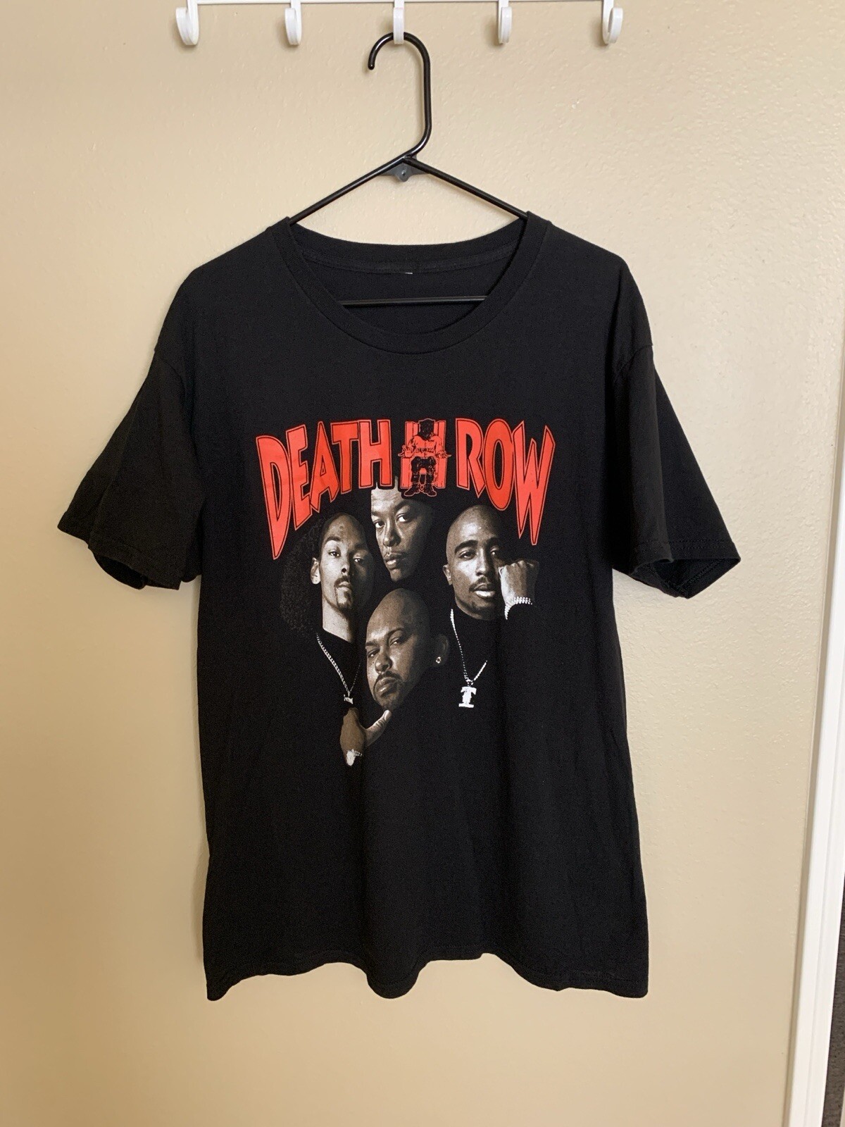 FILA Camicia nera da uomo cotone Death Row Records taglia large. Us inone buonezioni.