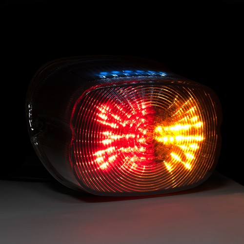 Smoked Tail Brake Turn Signals Led Light For Harley XL Dyna Tour Glide FLST FXR - Picture 9 of 9