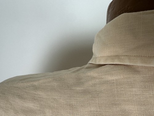 Camisa de lino Brooks Brothers para hombre M melocotón manga corta abotonada preppy aire libre - Imagen 8 de 14