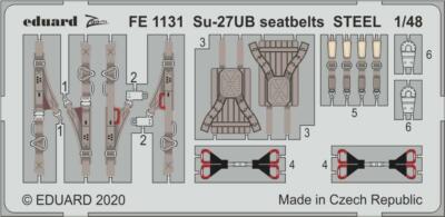 Eduard 1/48 Sukhoi Su-27UB Flanker Seatbelt STEEL (Kitty Hawk)  FE1131