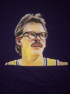 Kurt Rambis NBA Basketball LA Lakers Purple T Shirt