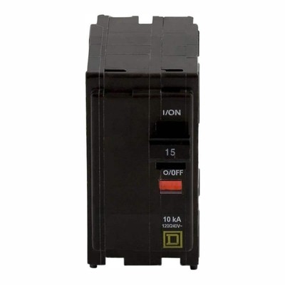 Square D Circuit Breaker QO Non-Neutral 15A 2-Pole Quad Plug-On 120/240V(3-Pack)