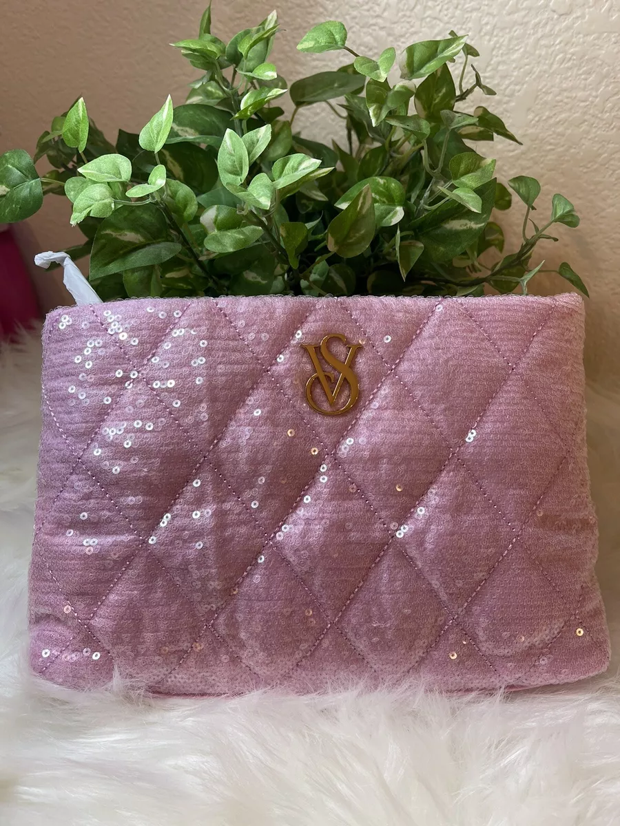 chanel pink makeup bag