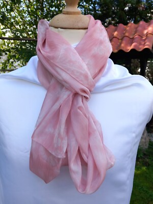 Damen Loop Schlauchschal Lachs Rosa Viskose Seide NEU OVP Halstuch Tuch Schal