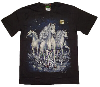 PFERDE T-SHIRT M L XL 2XL INDIAN SPIRIT STREETWAeR NEW FLUORESZIEREND