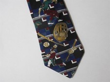 American Sports Polyester Necktie Dark Blue Baseball USA  