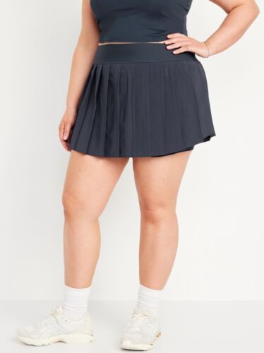 Old Navy Women’s High-Waisted StretchTech Pleated Skort Blue $37 Size XXL