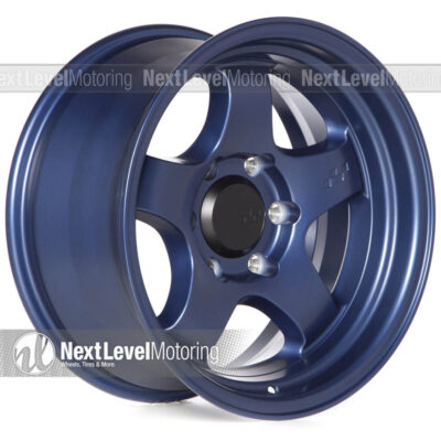 4 CIRCUIT HAYFORD 17X8.5 6X139.7 FLAT BLUE WHEELS RIMS OVERLANDING SPUN FORGED