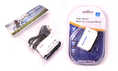 40 PRAKTICA High Speed Multi Card Reader / Writer USB 2.0 Plug&Play Ultra Slim