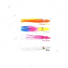 40pcs 4.75" Fishing Squid Skirts Octopus Trolling Hoochies Soft Lure 4color set
