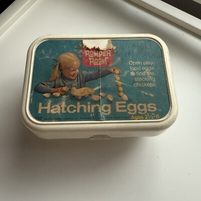 Vintage toy: 1971 HATCHING EGGS complete toy from Romper Room, w Chicks, cool