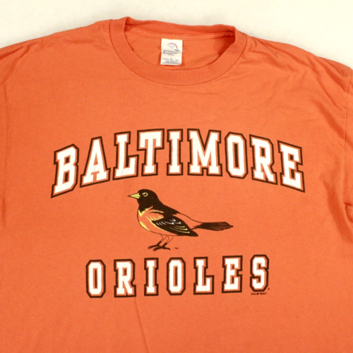 BALTIMORE ORIOLES Vtg y2k DELTA PRO WEIGHT Graphic Logo T-SHIRT Men's XL
