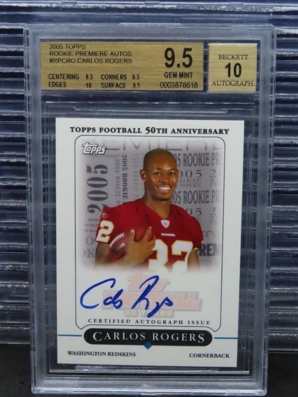 Carlos Rogers Topps Rookie Premiere Autograph #RPCRO Rookie Premiere Autograph