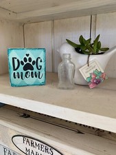 Handmade Dog Lover Small Wood Shelf Sitter, Small Sign, Cute Gift, Farmhouse
