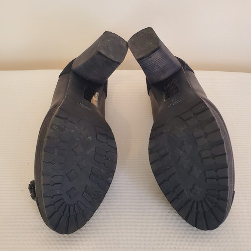 Diesel Cuir Desir D'Vent Leather Pumps Shoes Women 37 EU 7 US Black - Picture 9 of 12