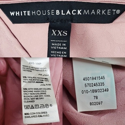 White House Black Market Womens Pink Leopard Jacquard Cami Tank Top Size XXS - Picture 4 of 4