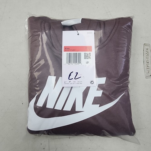 Nike Girls NSW Pullover Hoodie Plum Eclipse White BV2717-291 L NWT - Picture 6 of 6
