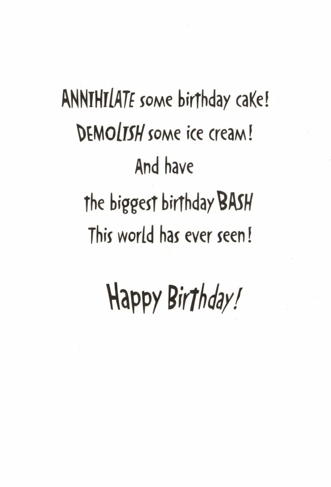 Happy Birthday Nephew Monster Monsters Monstrous Hallmark Greeting Card  - Image 2 of 3