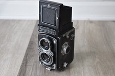 Vintage German Rolleiflex Synchro Compur Camera 1:3.5 / 75 Pop Up Leather Case