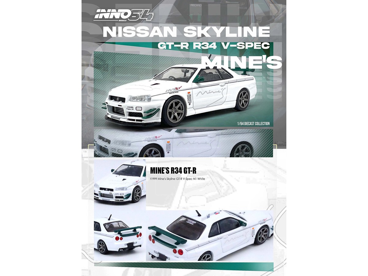Nissan Skyline GT-R R34 V-SPEC N1 RHD Tuned by Mine's White