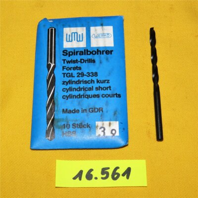 Produktbild von Werkö HSS Spiralbohrer 16,0 Mm – Zylindrisch Kurz, Typ N – L175 Mm – Industriequalität, DDR