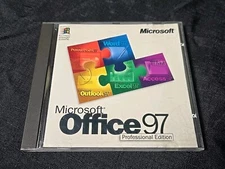 Microsoft Office 97 Professional Edition CD Disc With Product Key X03-44544