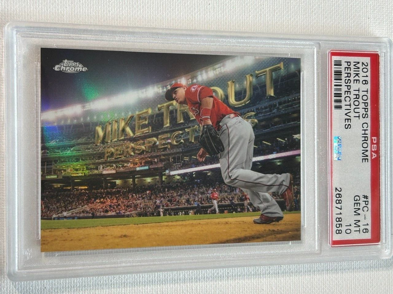 2016 Topps Chrome Perspectives Refractor MIKE TROUT #PC-16 PSA 10 Gem Mint