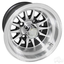 10" RHOX Phoenix, Machined Wheel with Black with Center Cap, 10x7