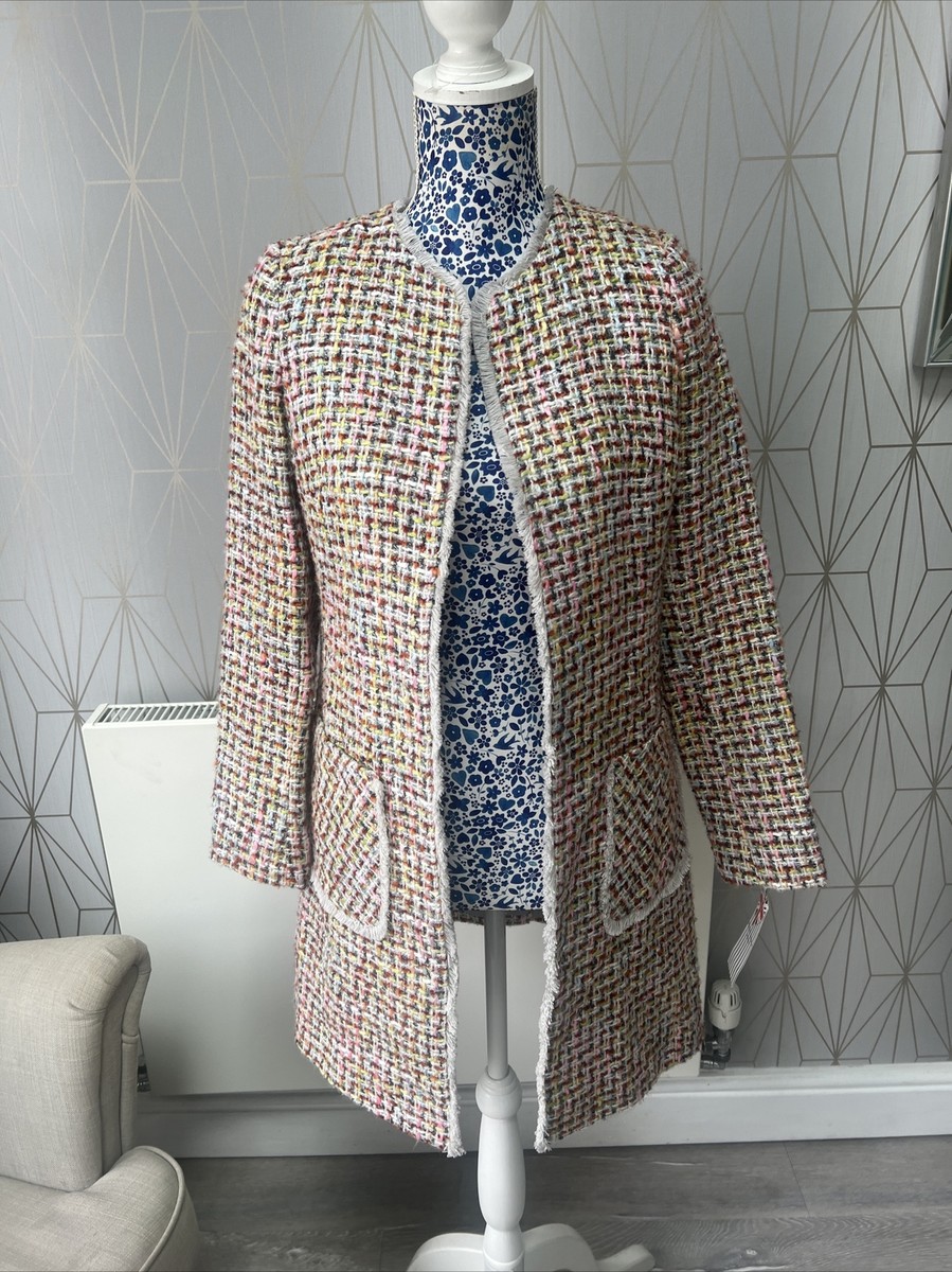 HELENE BERMAN Alice Tweed Edge to Edge Jacket UK RRP £129 New