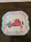 Holiday Melamine Spoon Rest. "Holiday Barn" 6.7" Long And 6" Wide.