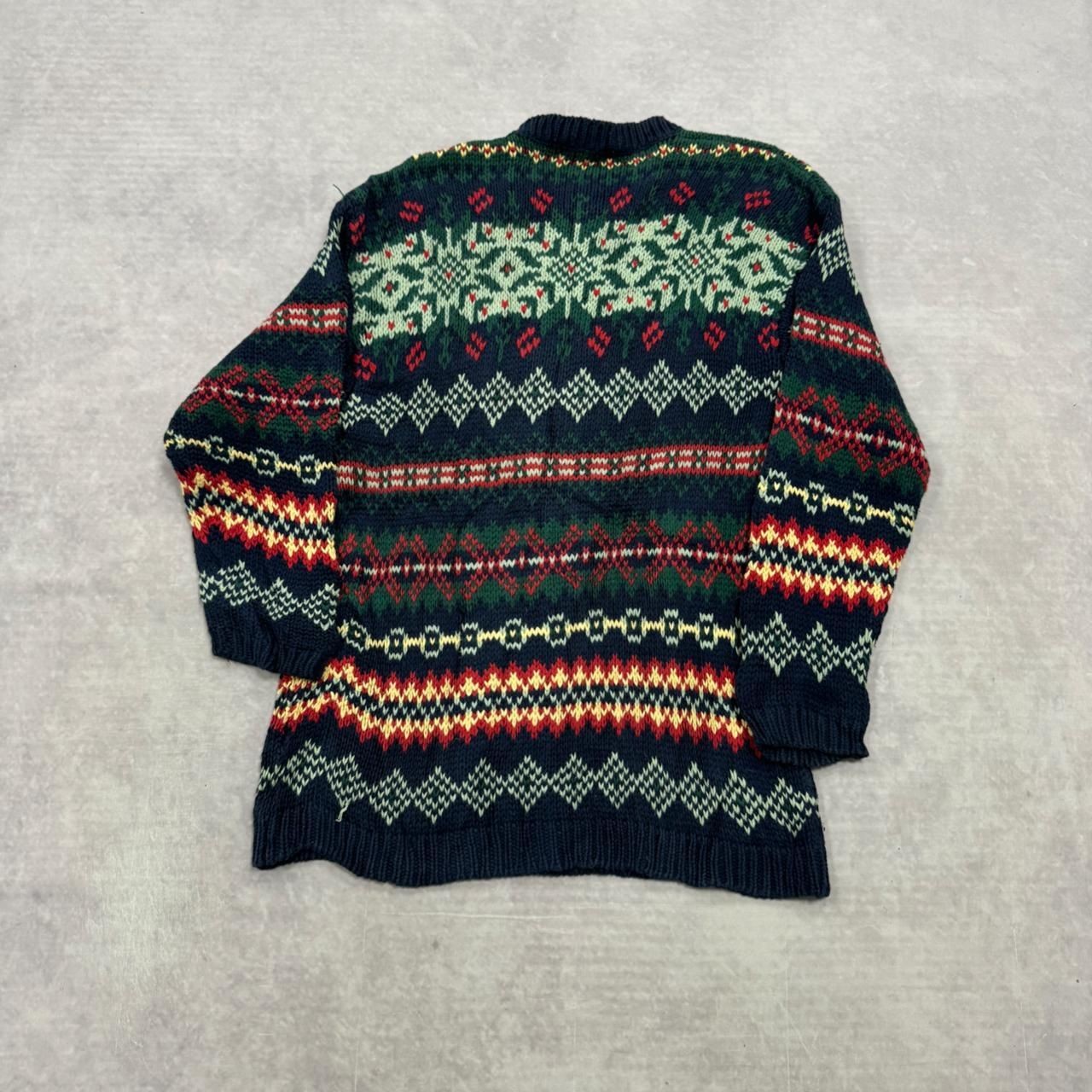 Eddie Bauer Knitted Jumper abstract patterned chunky knit sweater Women's image 6