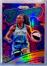 Dana Evans 2024 Panini Prizm WNBA Groovy Green Prizm Insert Card -#8 Chicago Sky