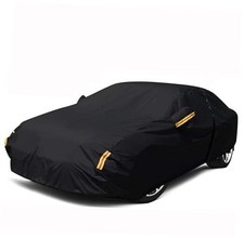 Sedan Car Cover Waterproof Heavy Duty All Fit Sedan Length 175-183 inch Black